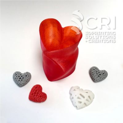 Portapenne cuore stampa 3d