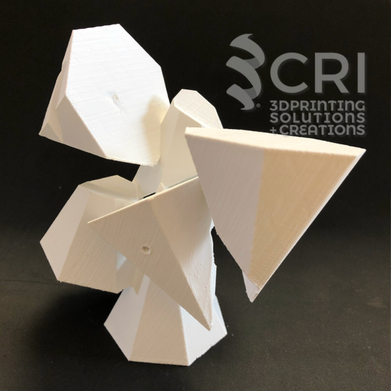 Stampa 3d personalizzata: News dal nostro centro stampa: Stampa 3D FDM in PLA Alfaplus Bianco Filoalfa di un progetto di design dal file .STL fornito da una studentessa universitaria.