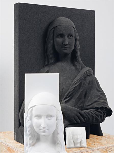 Gioconda realizzata con la stampa 3D