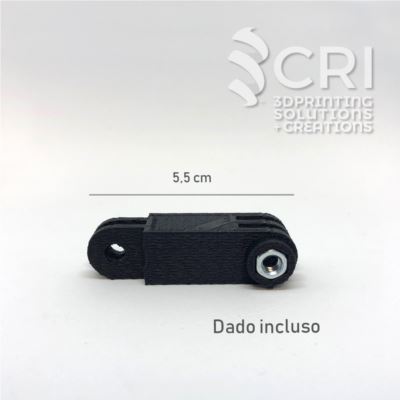 Attacco GoPro dritto 5,5cm in stampa 3d