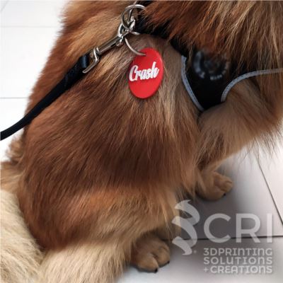 Medaglietta Cane Rossa da Peluche in stampa 3d