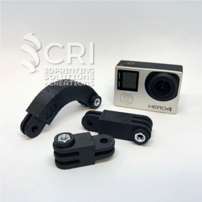 Attacco GoPro curvo a 90 gradi in stampa 3d