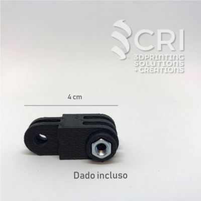 Attacco GoPro dritto 4cm stampa 3d