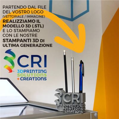 Portapenne personalizzato con Logo in stampa 3d