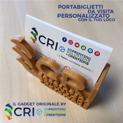 Portabiglietti da visita con Logo 3D in stampa 3d