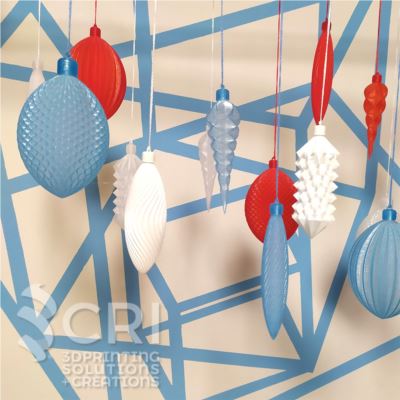 Set Palline decorative 3D  stampa 3d