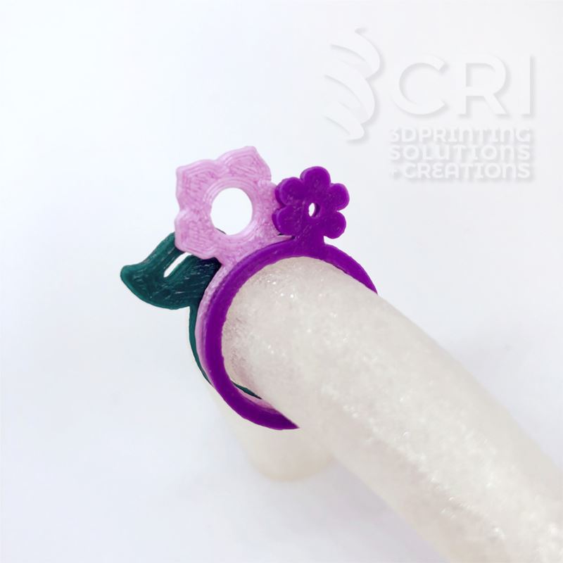 Set Anelli Little Flowers in stampa 3d