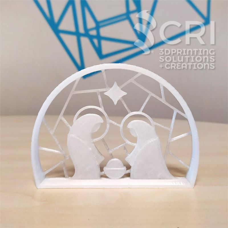 Presepe 3D stilizzato Voronoi in stampa 3d