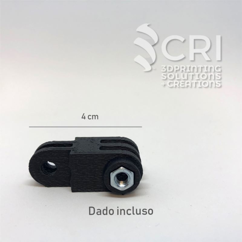 Attacco GoPro dritto 4cm in stampa 3d
