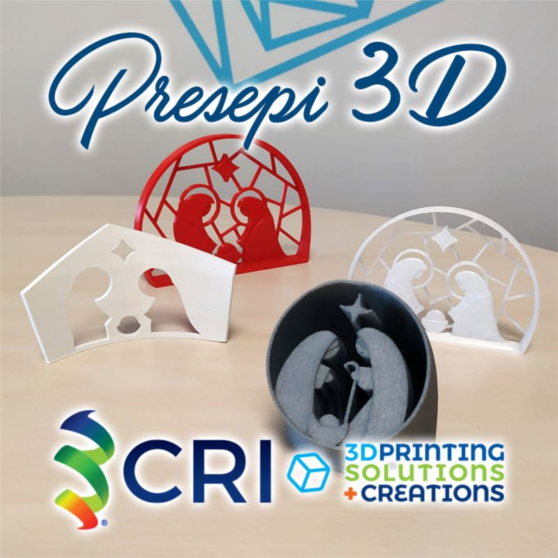 Presepe 3D stilizzato Voronoi in stampa 3d