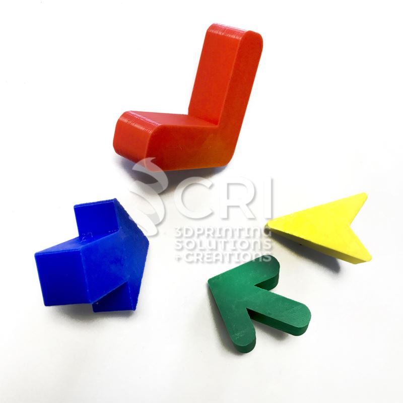 Set 4 calamite colorate Crazy Arrows in stampa 3d