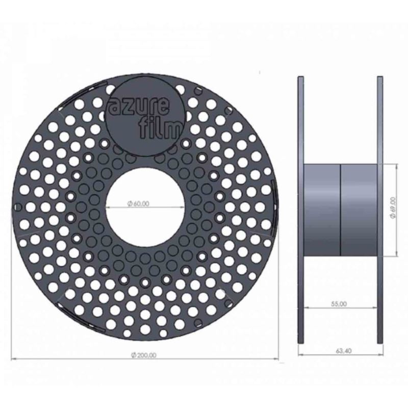 PLA Silk Graphite Grey- 1kg - 1,75 mm - AzureFilm  in stampa 3d