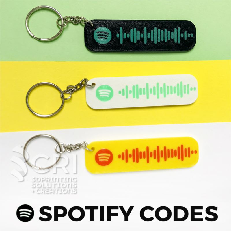 Portachiavi Spotify Codes in stampa 3d